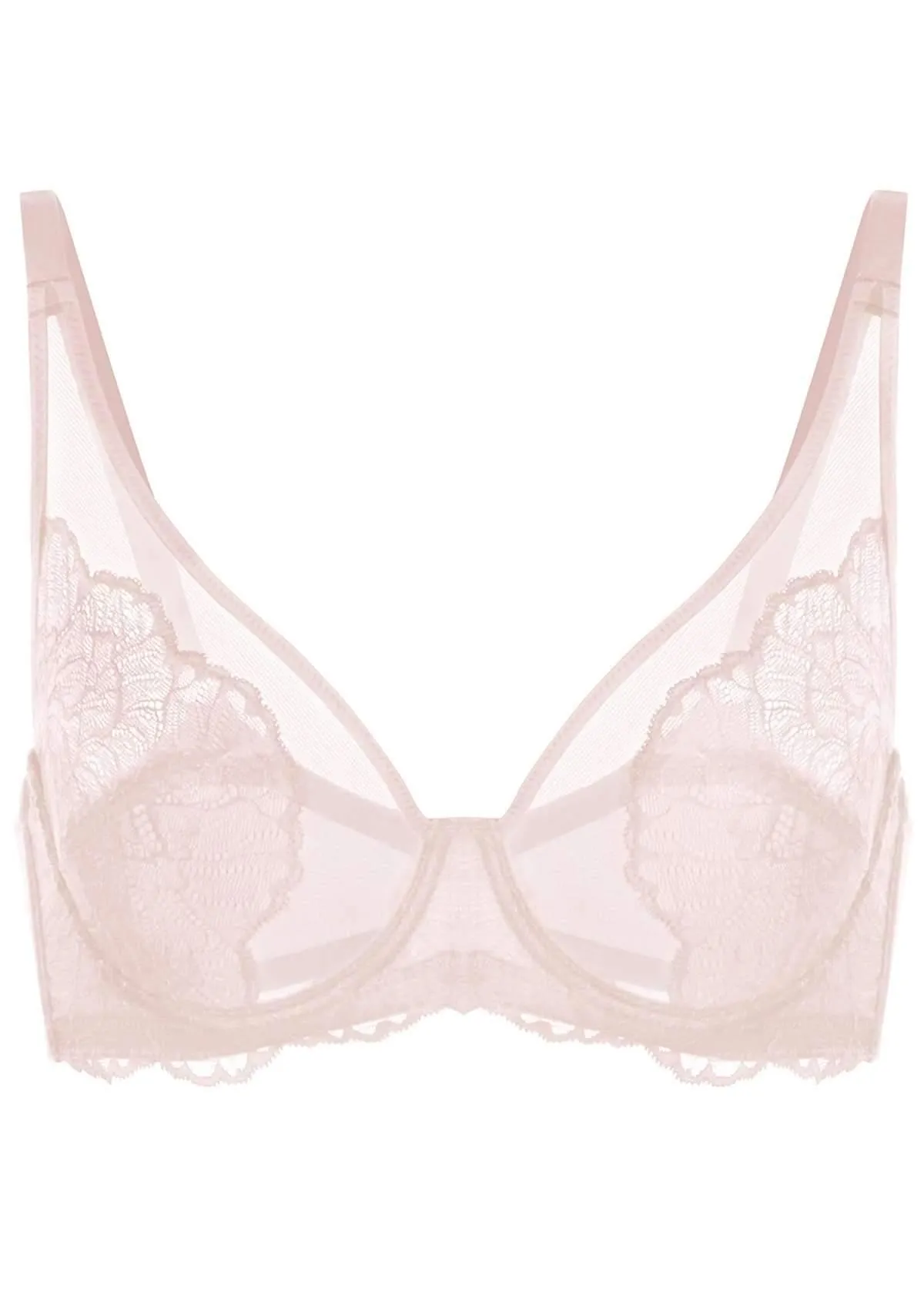 HSIA Blossom Unlined Dark Pink Lace Bra Set