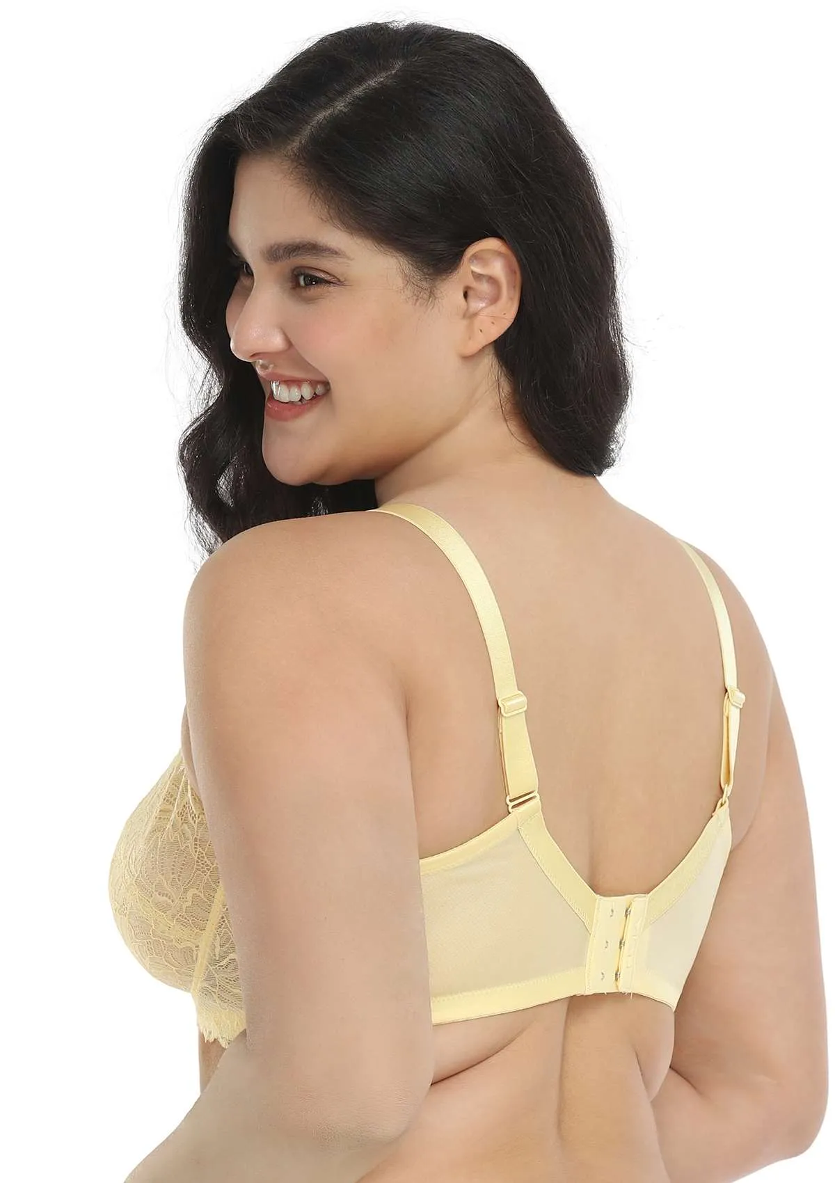 HSIA Blossom Yellow Unlined Lace Bra