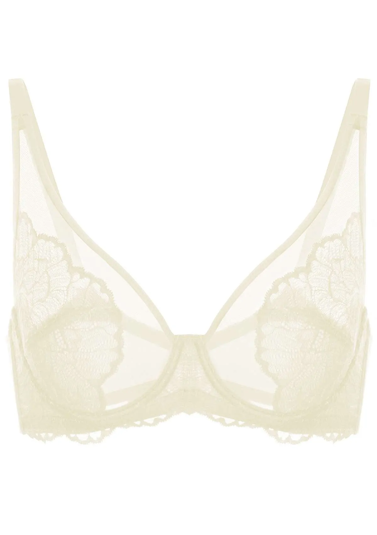 HSIA Blossom Yellow Unlined Lace Bra