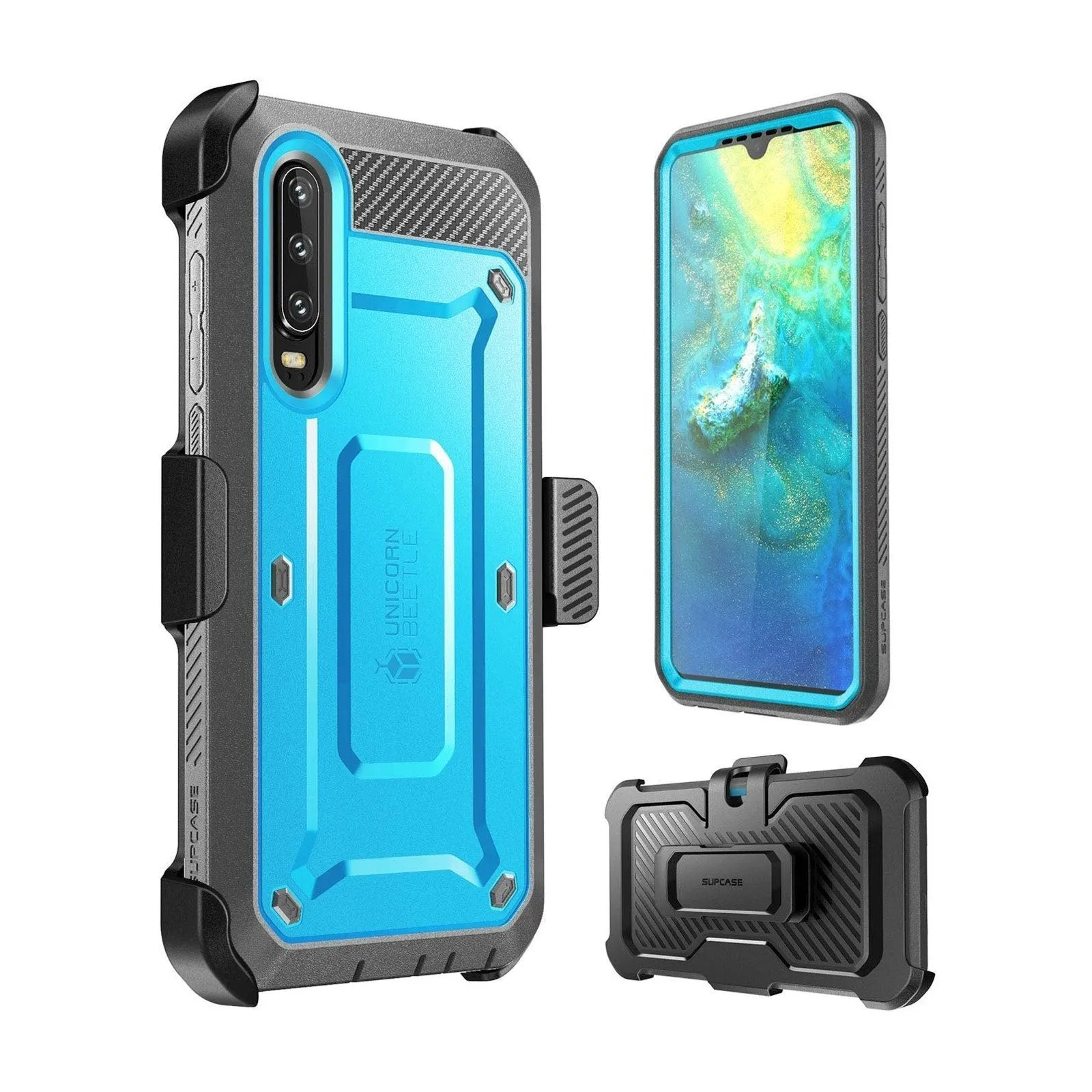 Huawei P30 Unicorn Beetle Pro Rugged Holster Case(open box)-Blue