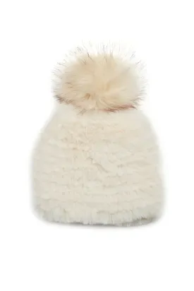 Jocelyn Faux Fur Pineapple Hat with Pom Pom - Multiple Colors!