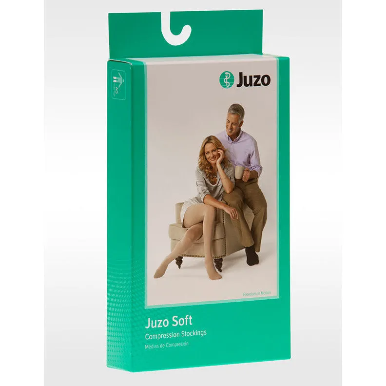 Juzo Soft Thigh High 30-40 mmHg w/ Hip Attachment, Open Toe