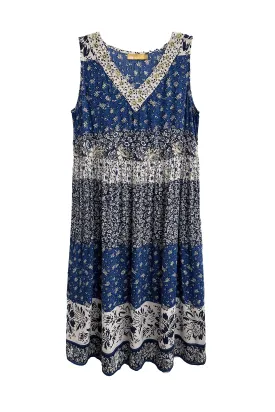 La Cera Plus Size Tiered Print Sundress