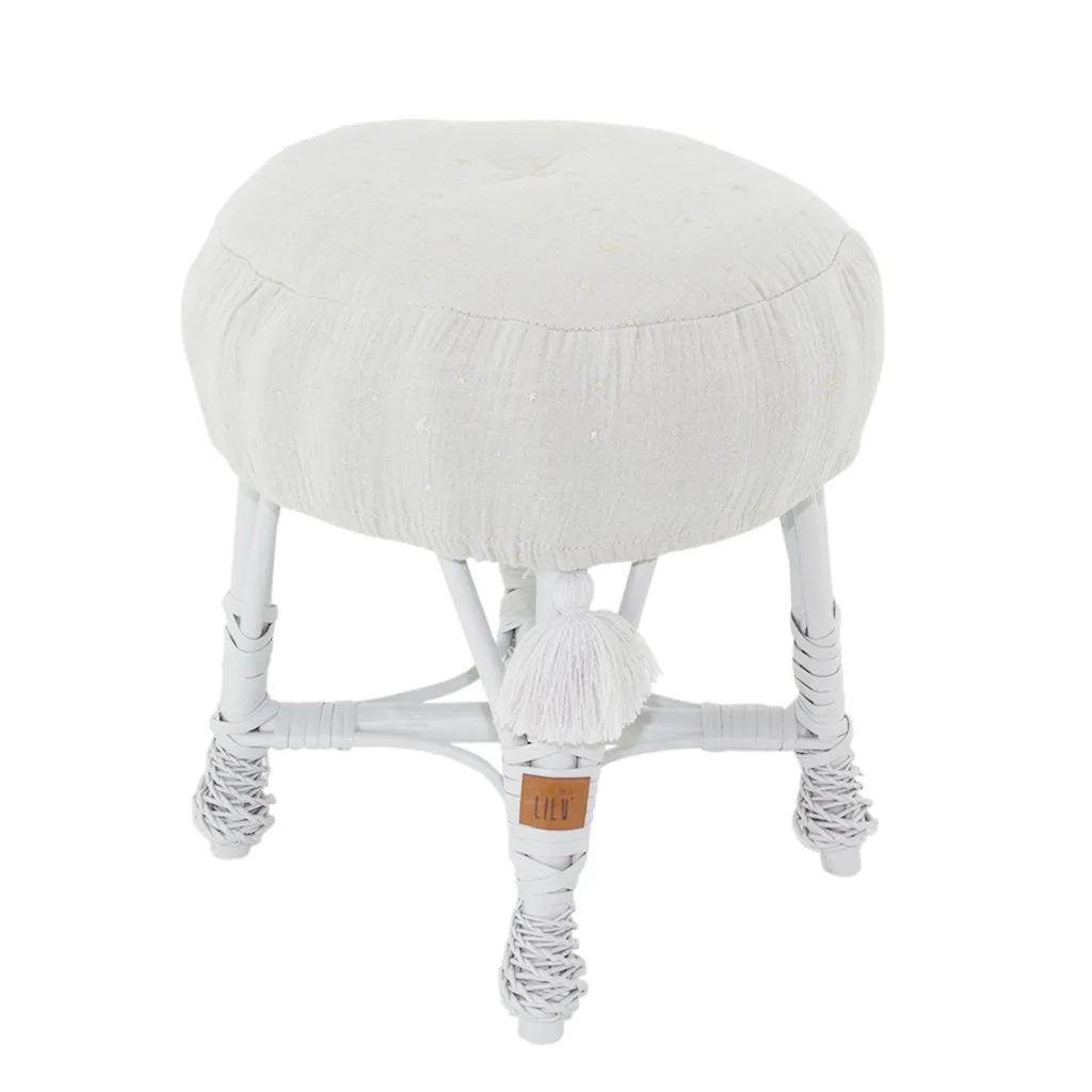 LiLu Small Wicker Stool