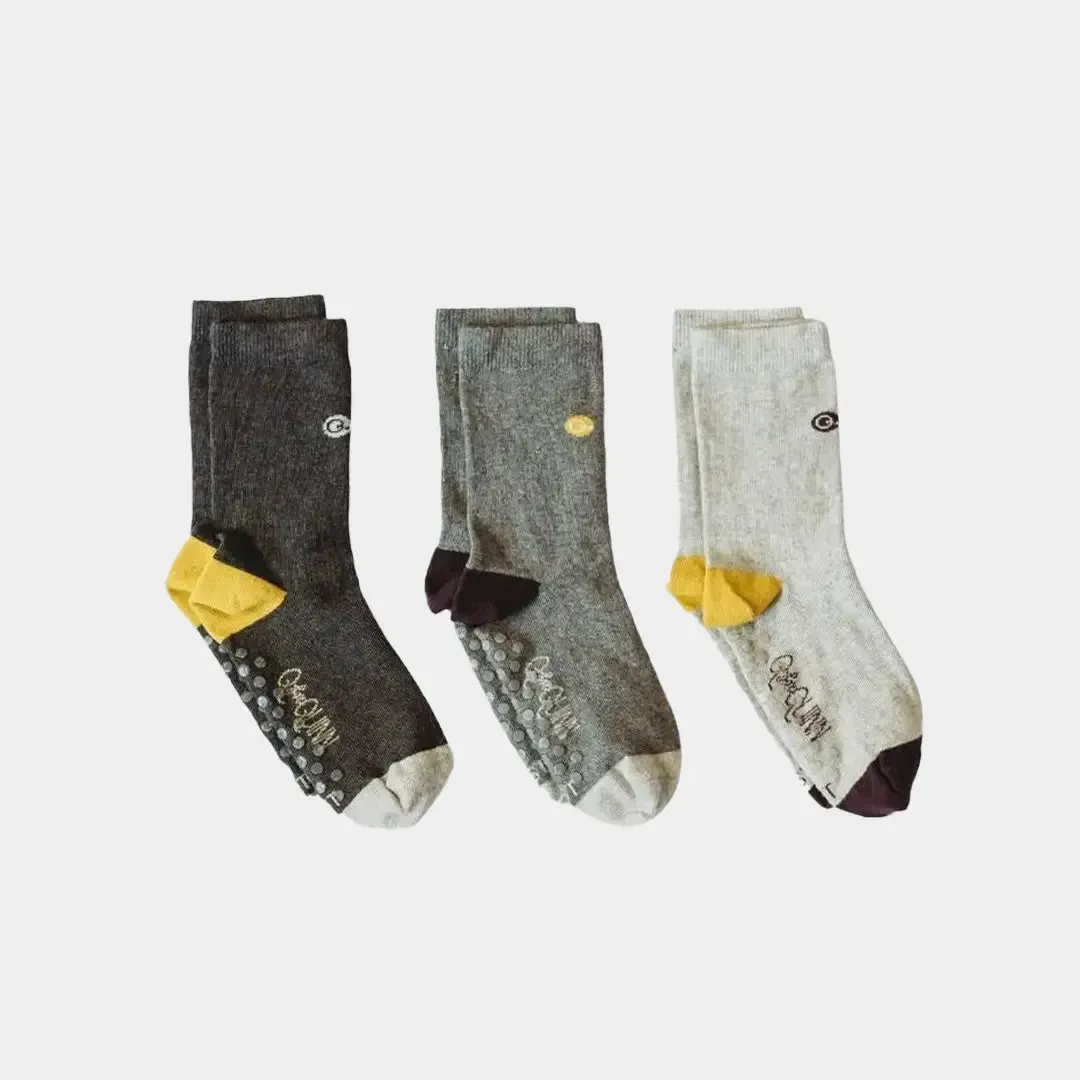 Mixed Patterns Kids Socks (3-pack) - 98% Organic Cotton