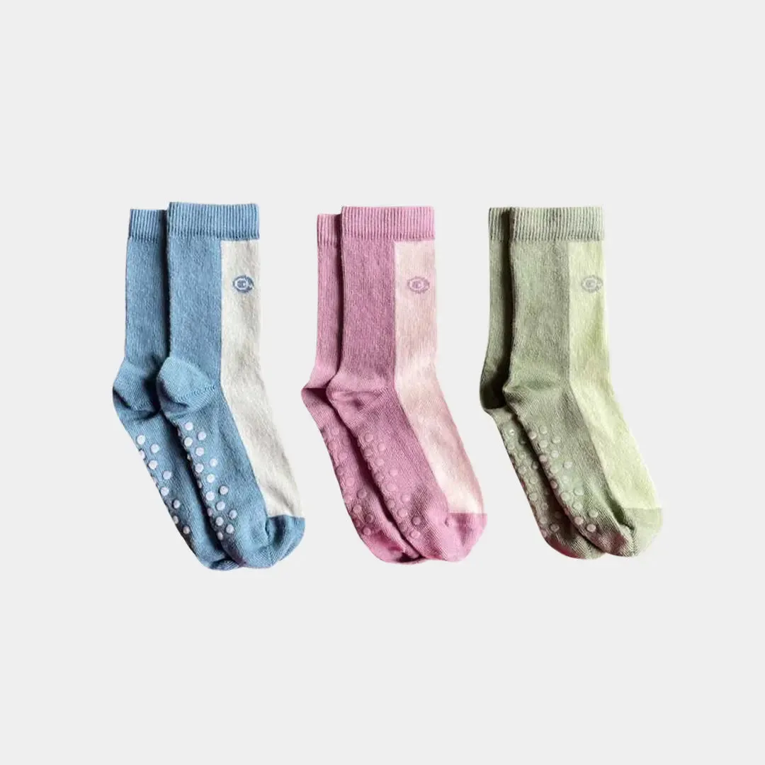 Mixed Patterns Kids Socks (3-pack) - 98% Organic Cotton