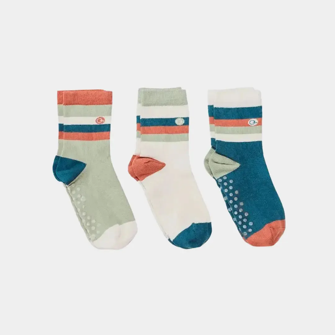 Mixed Patterns Kids Socks (3-pack) - 98% Organic Cotton