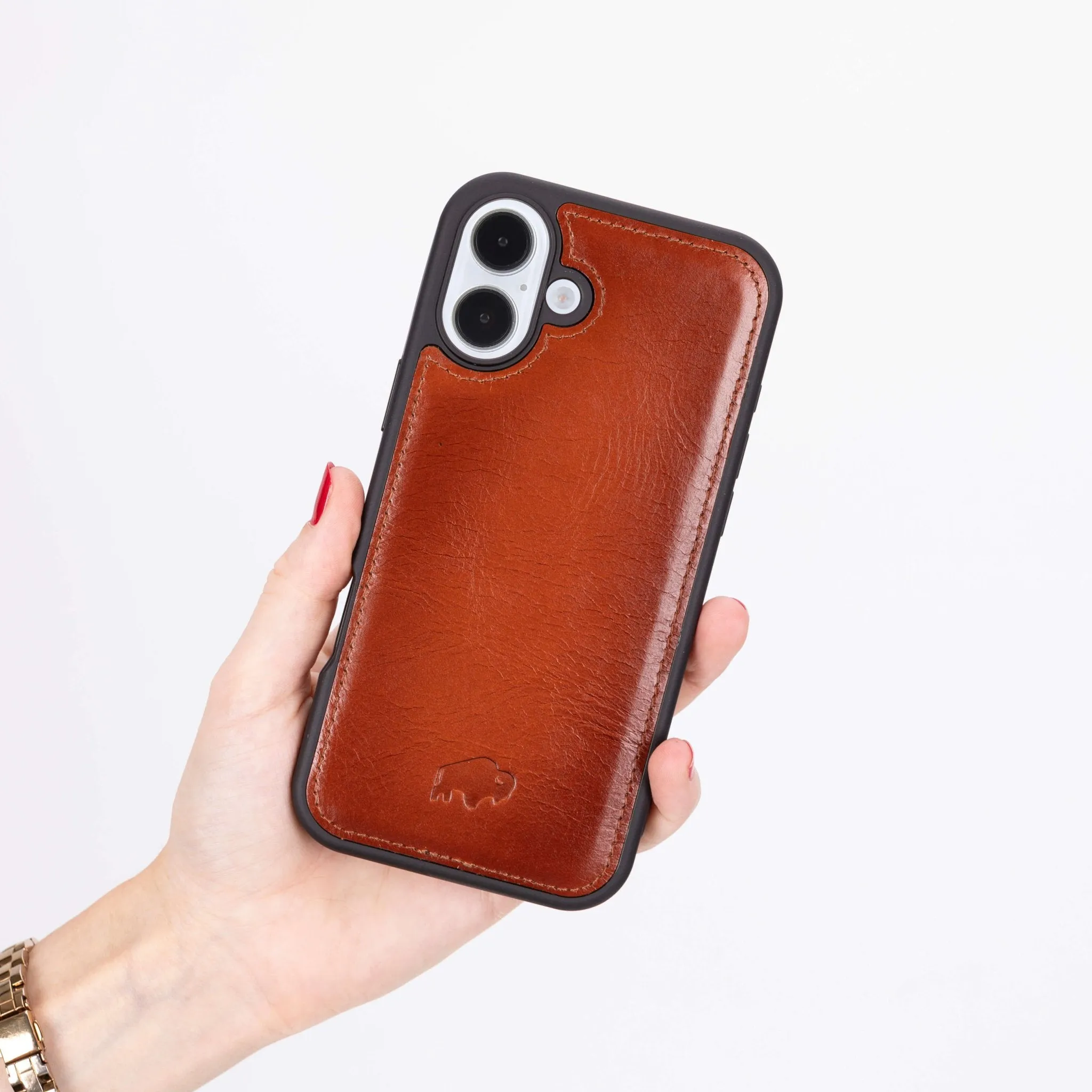 Modern York iPhone 16 Plus Case, Burnished Tan