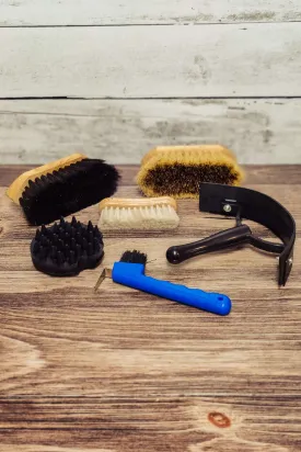 Natural Fiber Grooming Brush Set