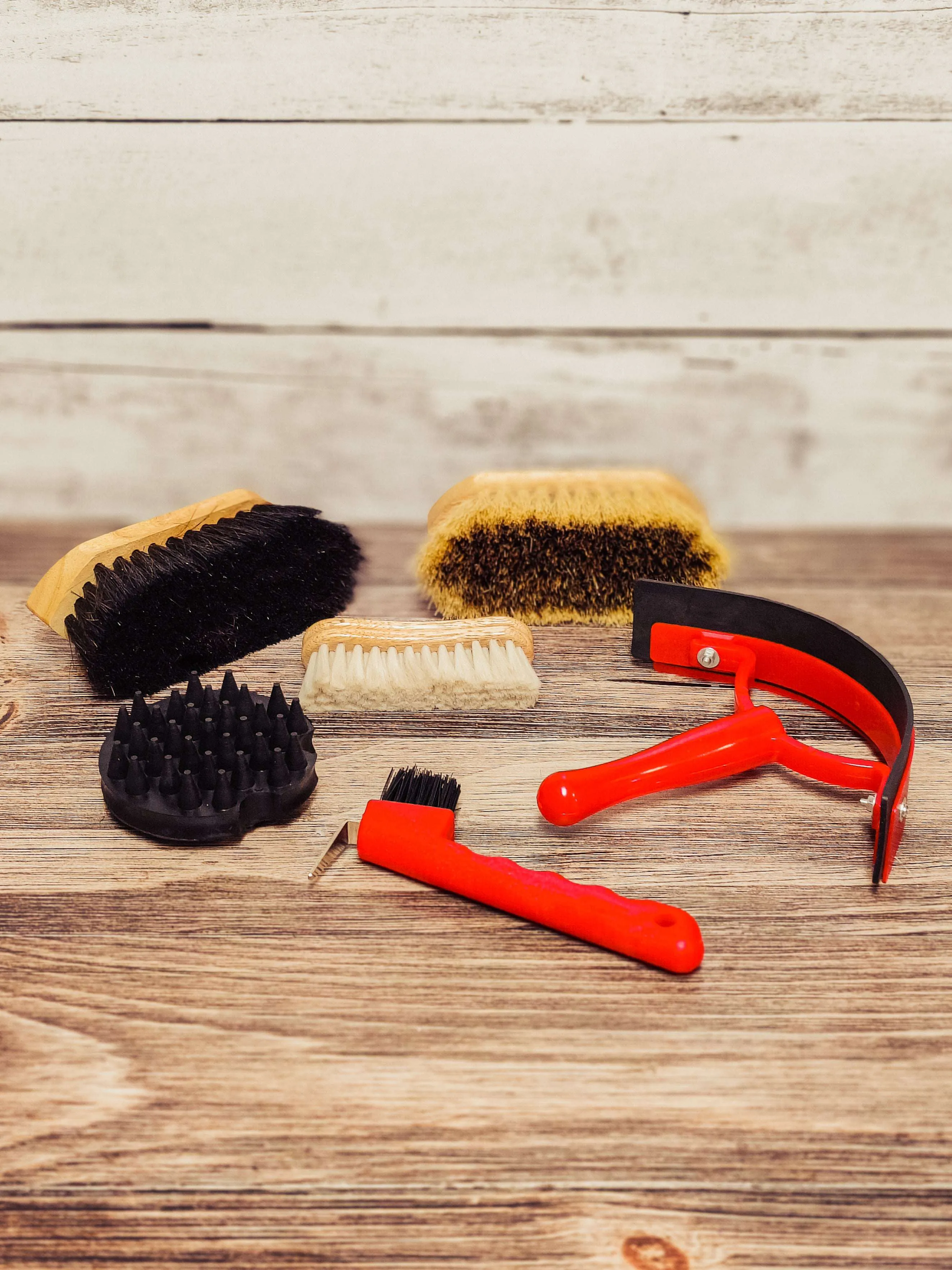 Natural Fiber Grooming Brush Set