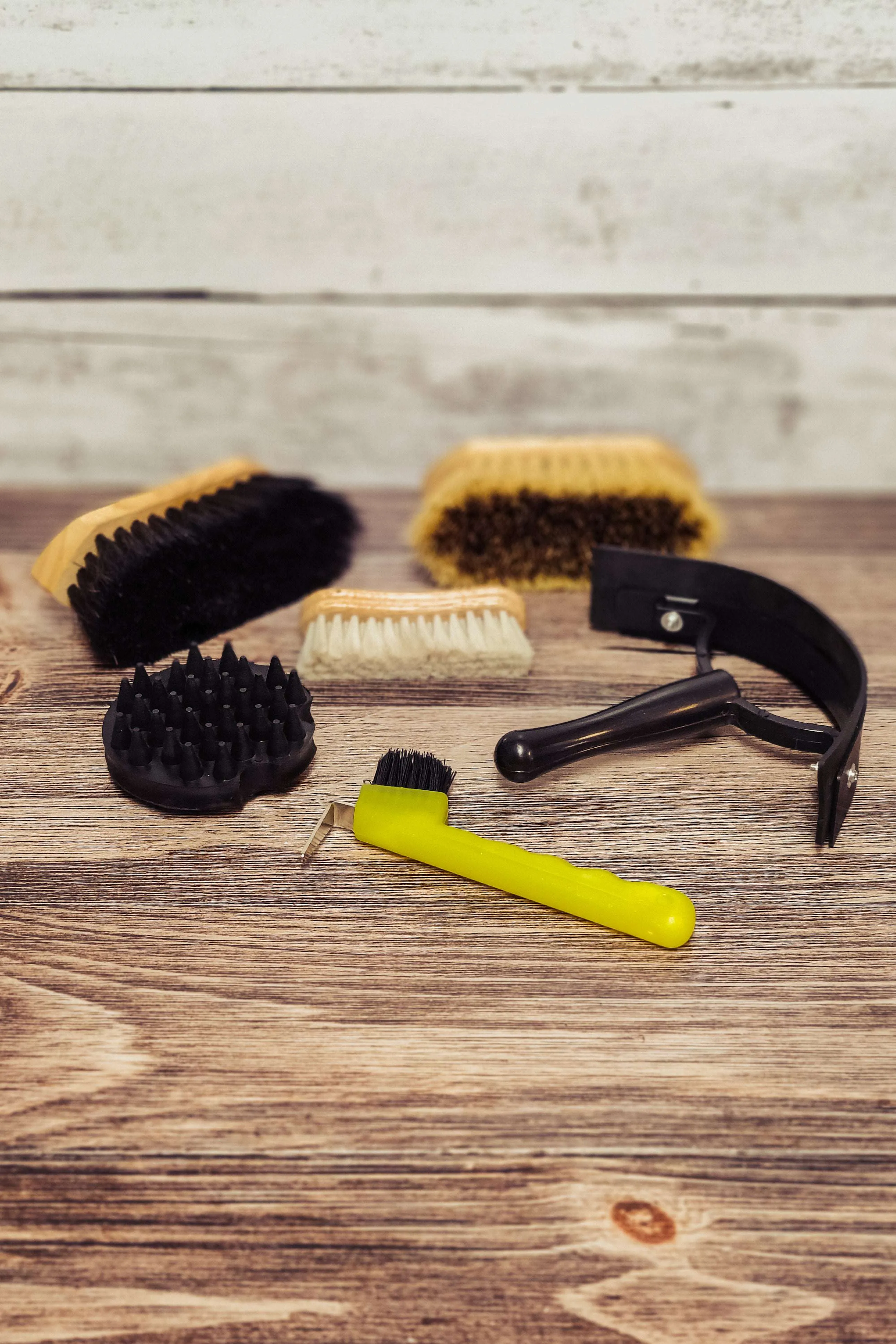 Natural Fiber Grooming Brush Set