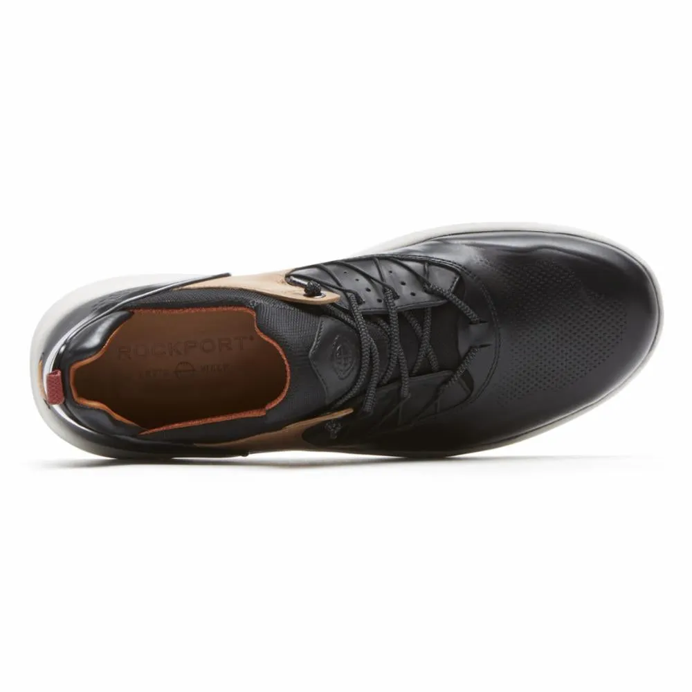 Rockport Men LETS WALK M BUNGEE BLACK/LEATHER