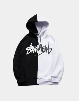 Split Black and White Hoodie