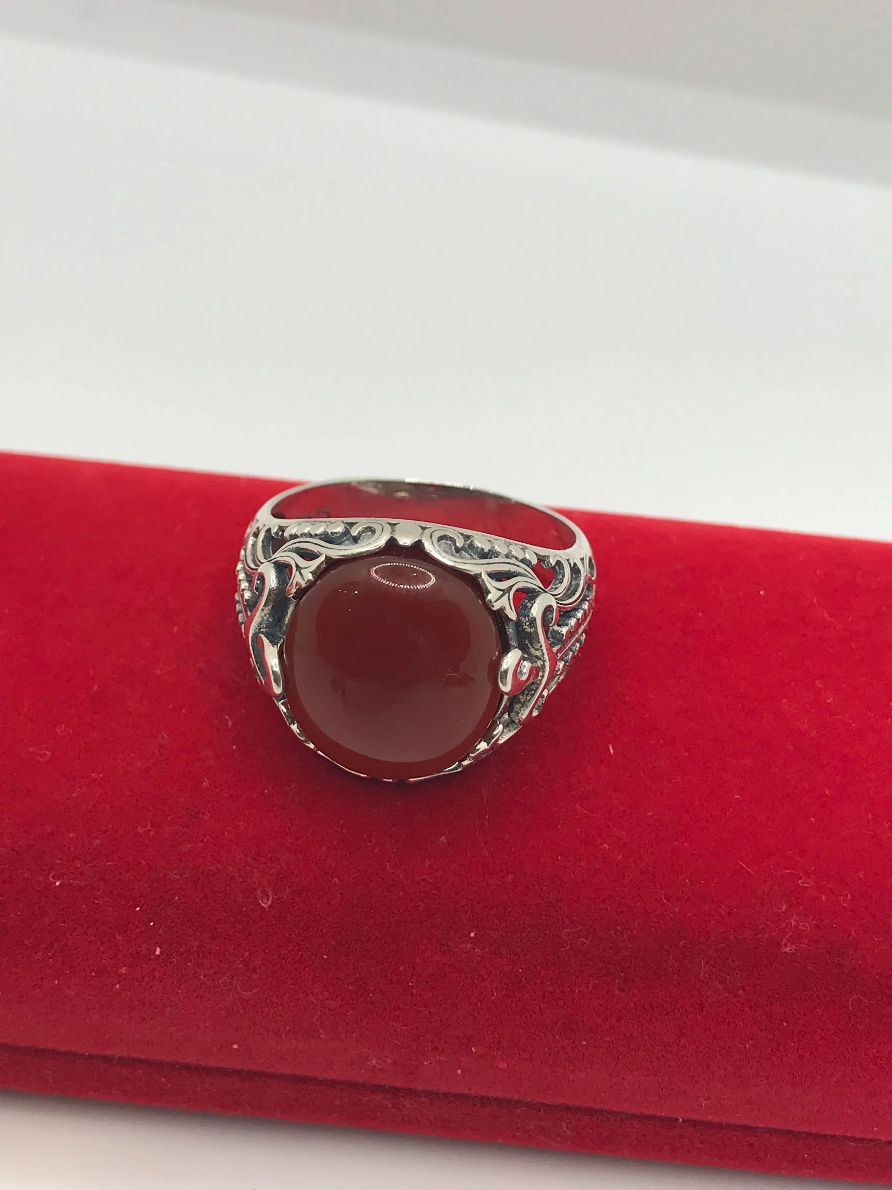 Sterling silver agate ring