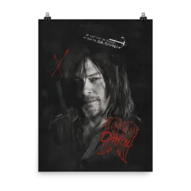 The Walking Dead Daryl Graffiti Premium Satin Poster