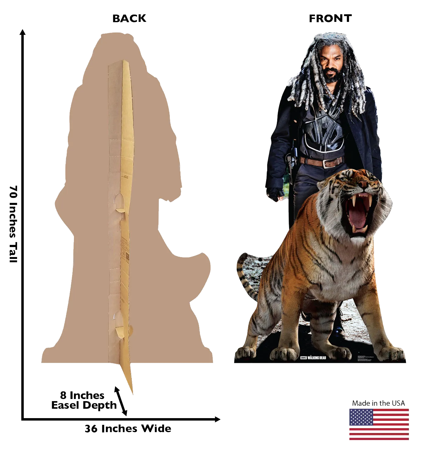 The Walking Dead Ezekiel and Shiva Cardboard Cut Out Standee