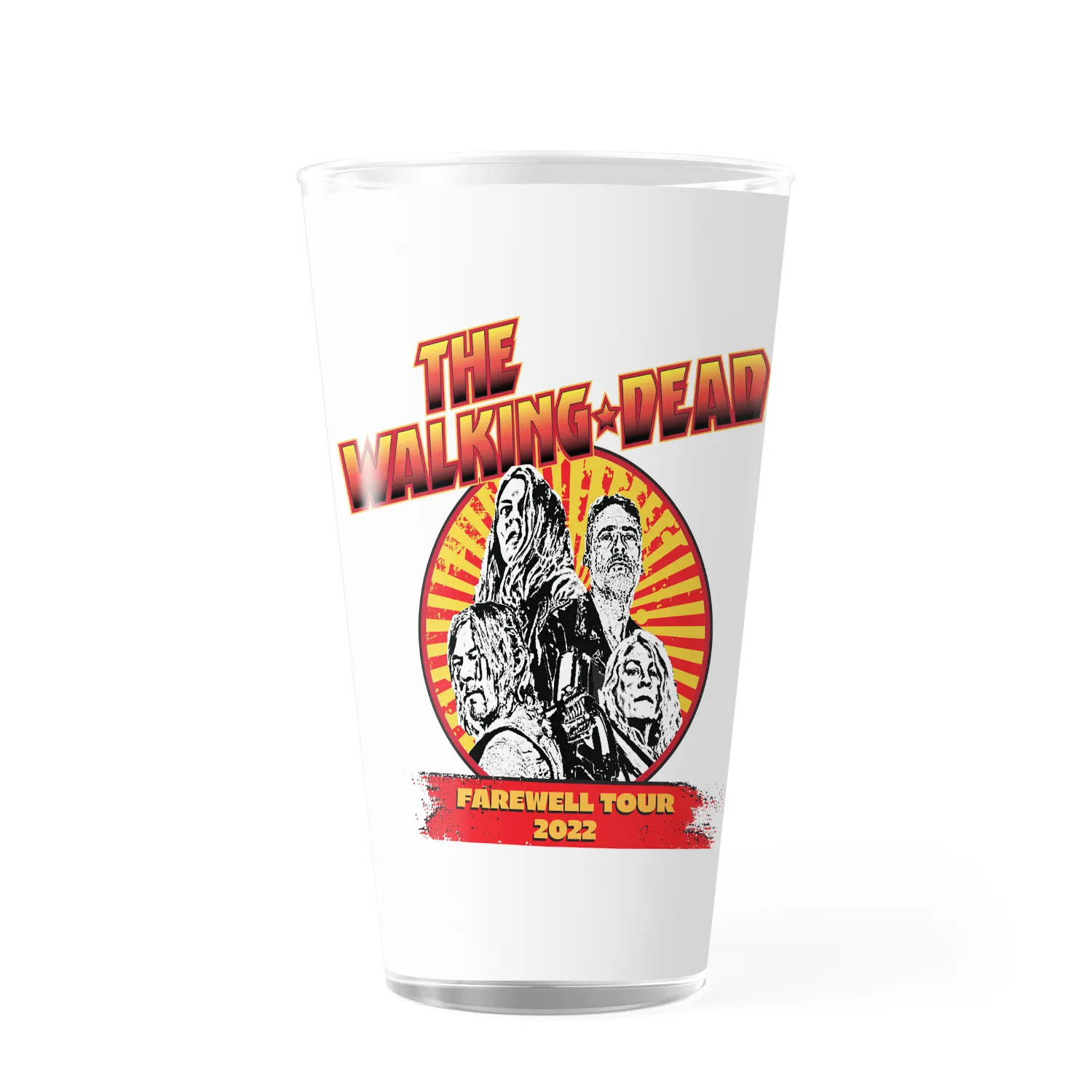 The Walking Dead Farewell Tour Band 17 oz Pint Glass