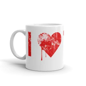 The Walking Dead I Heart TWD White Mug