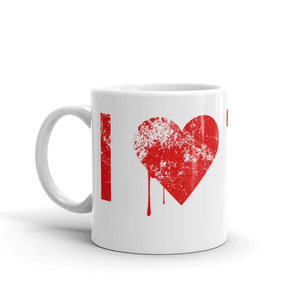 The Walking Dead I Heart TWD White Mug