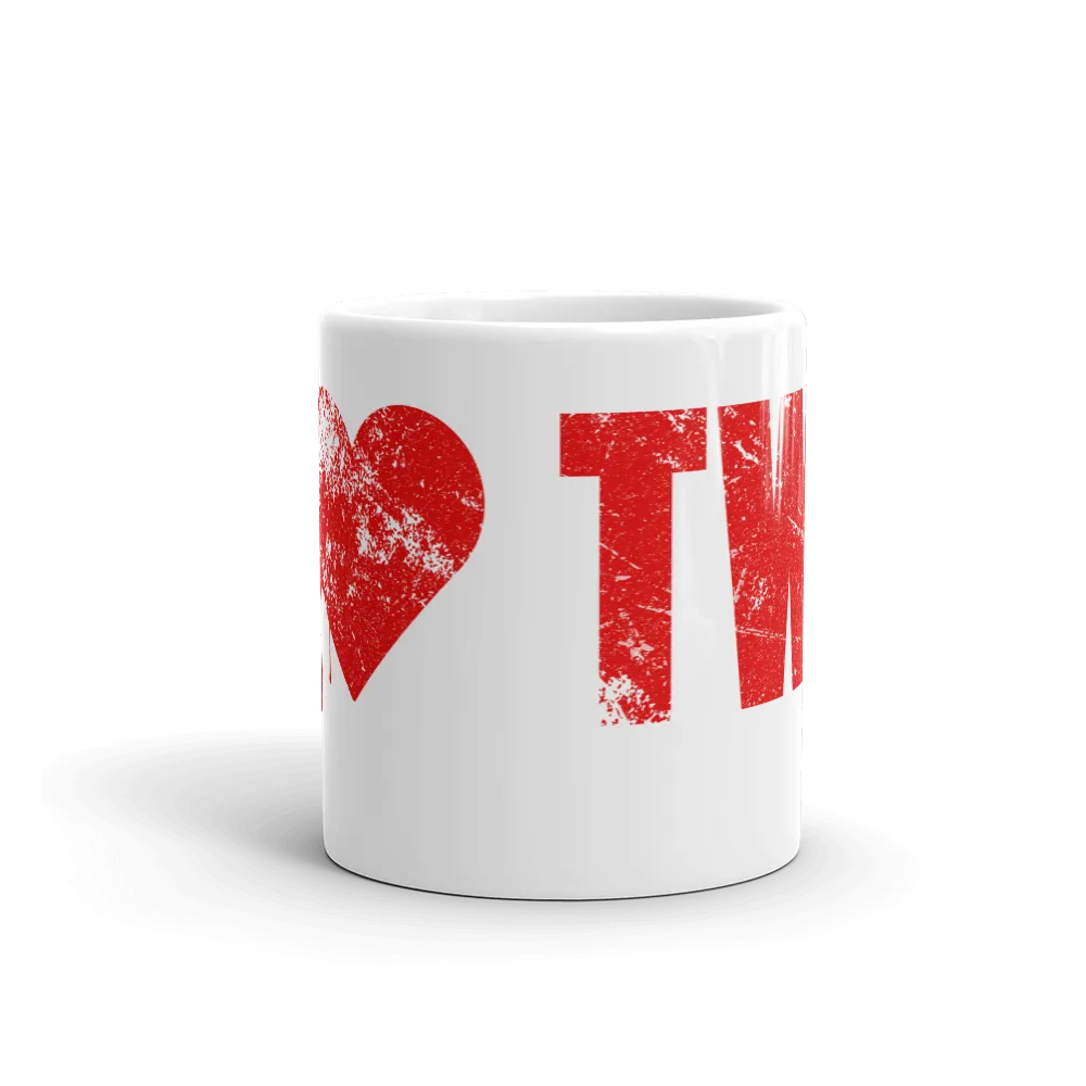 The Walking Dead I Heart TWD White Mug