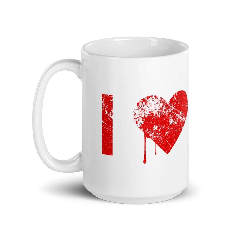 The Walking Dead I Heart TWD White Mug