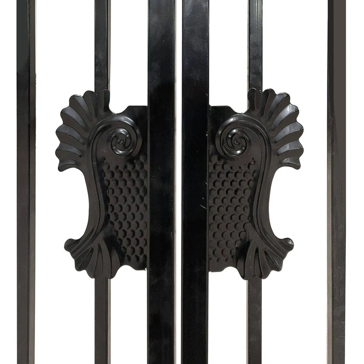 TMG Industrial 110-ft Bi-Parting Ornamental Wrought Iron Gate & Fence Panels Combo Pack, All Steel, Powder Coated, TMG-MG110P