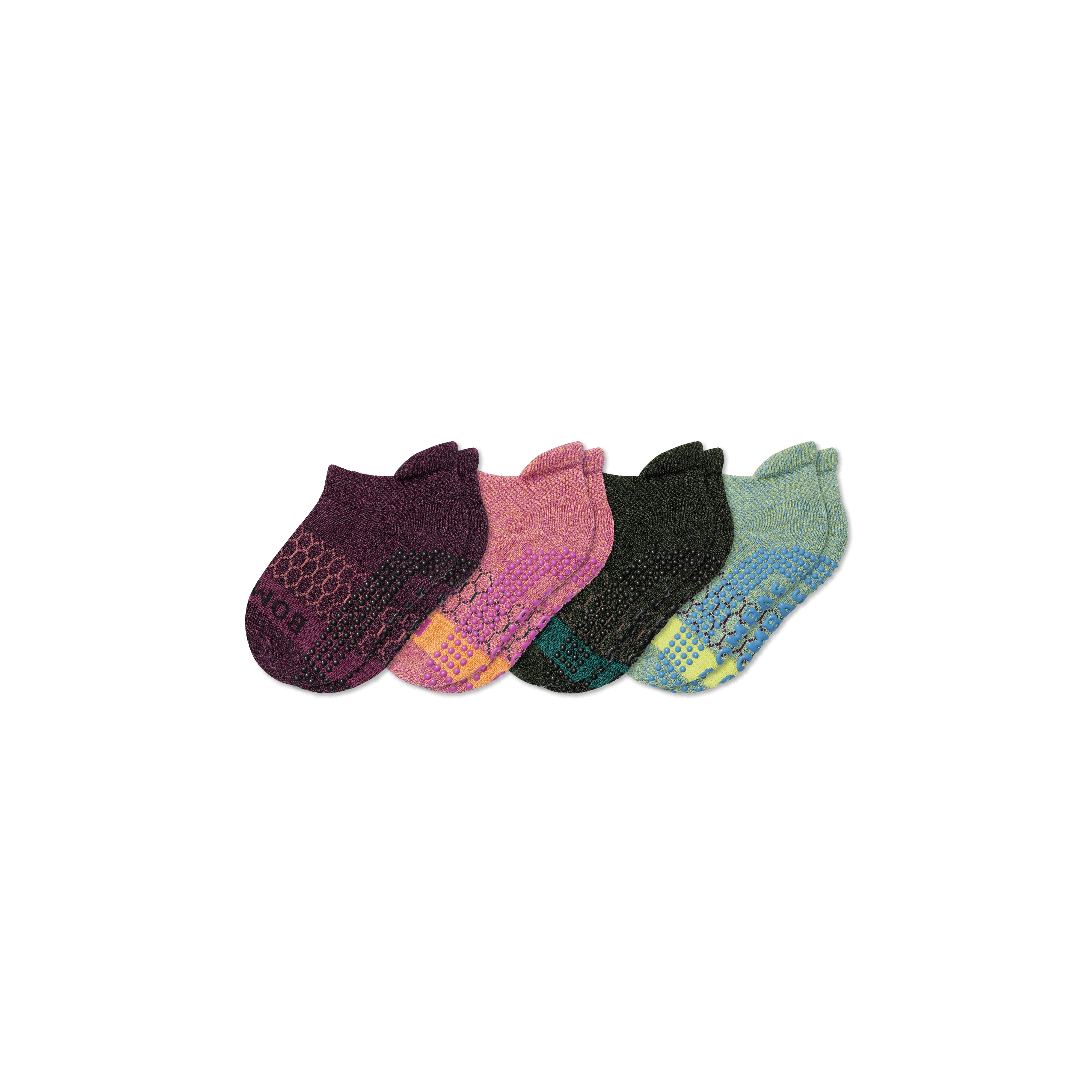 Toddler Marl Gripper Ankle Sock 4-Pack