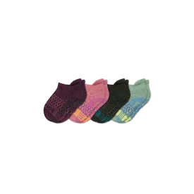 Toddler Marl Gripper Ankle Sock 4-Pack