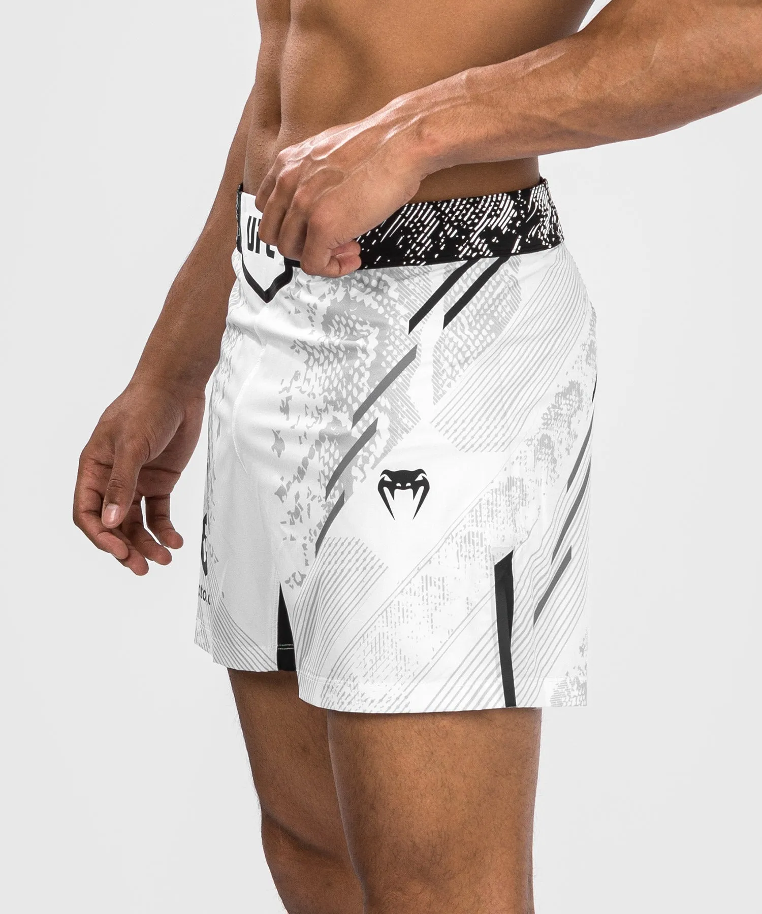 UFC Adrenaline by Venum Authentic Fight Night Men's Fight Short - Short Fit - White