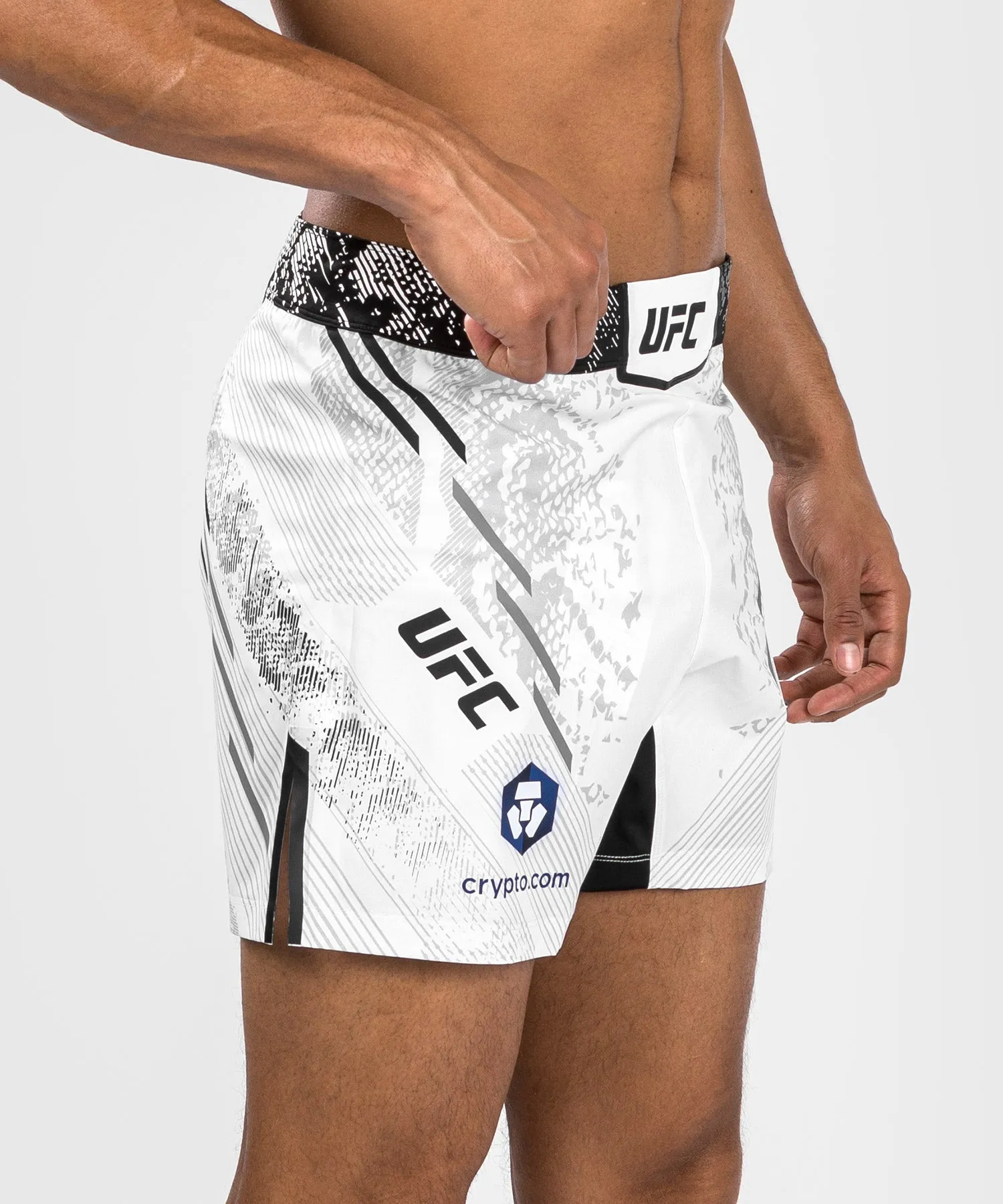 UFC Adrenaline by Venum Authentic Fight Night Men's Fight Short - Short Fit - White